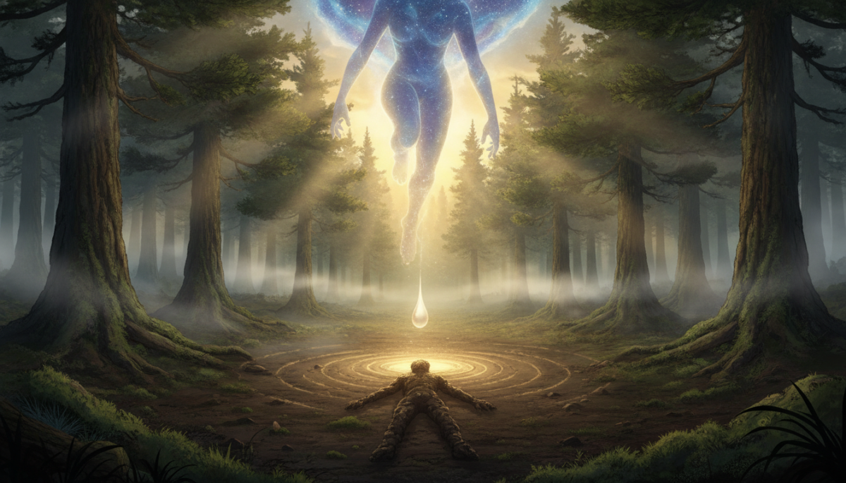 The Birth of Humans in Slavonic Lore，Slavic myths describe humans being created from sweat or dust dropped by the Supreme Being onto the virgin Earth.