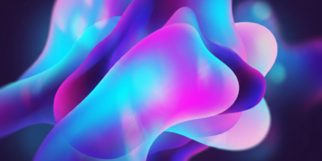5 Mistakes to Avoid When the Stock Market Collapses 1 Abstract fluid shapes in blue, pink, and purple tones blending
