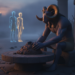 Khnum's Potter Wheel,The ram-headed god Khnum uses a potter's wheel to mold human bodies and their ka (soul/life force) out of Nile clay. 2 Khnum's Potter Wheel,The ram-headed god Khnum uses a potter's wheel to mold human bodies and their ka (soul/life force) out of Nile clay.